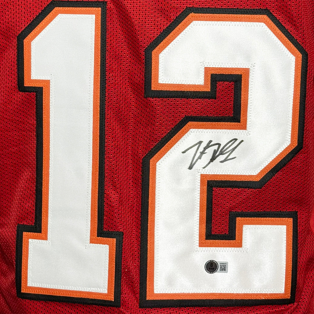 Trent Dilfer Signed Tampa Bay Red Football Jersey (Beckett)