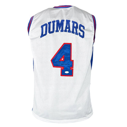 Joe Dumars Signed Detroit White Basketball Jersey Blue Numbers (JSA)