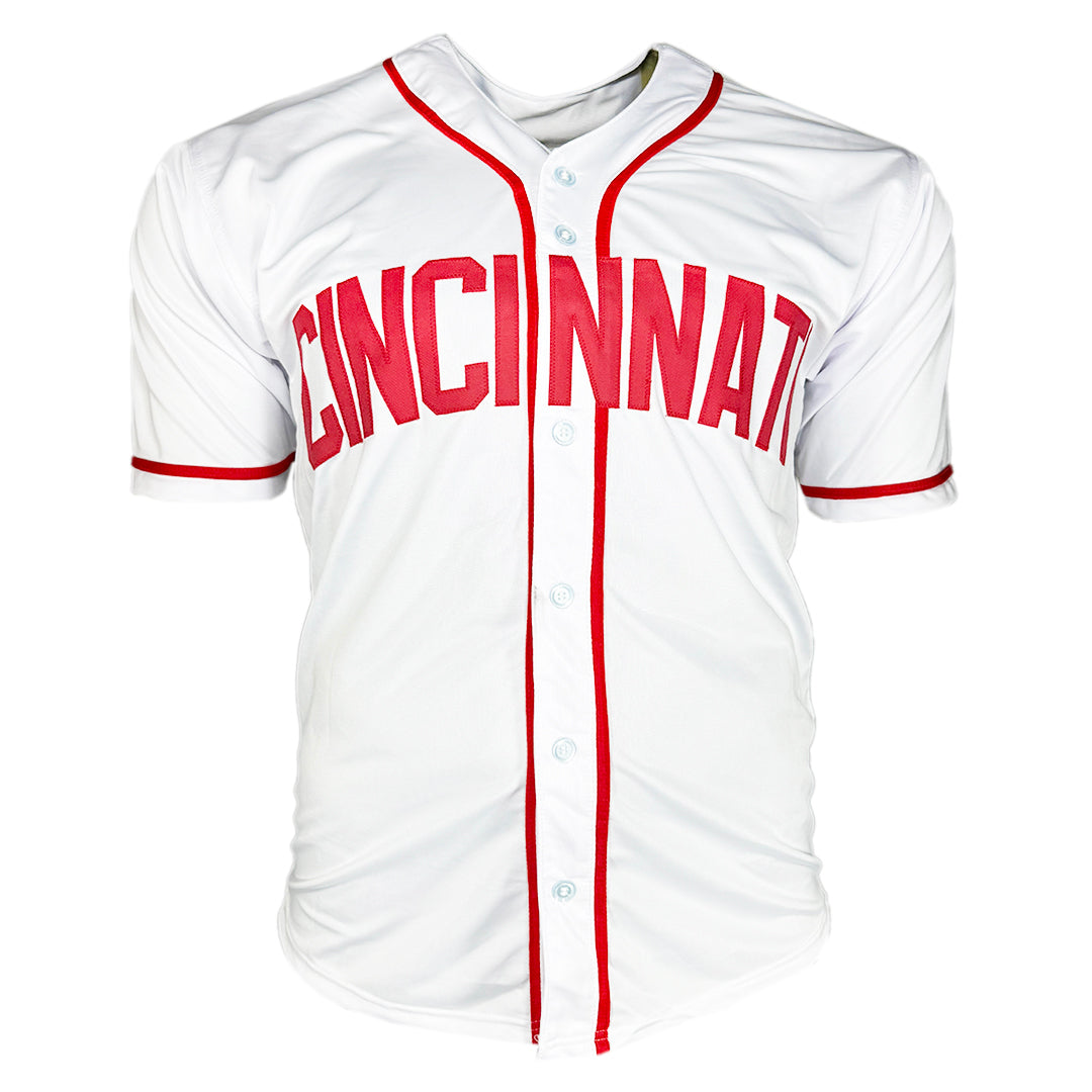 Adam Dunn Signed Cincinnati White Baseball Jersey (JSA)