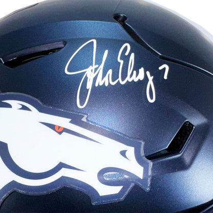 John Elway Signed Denver Broncos Authentic SpeedFlex Full-Size Football Helmet (Beckett)