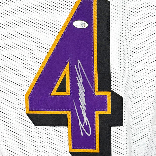 Zay Flowers Signed Baltimore White Football Jersey (JSA)