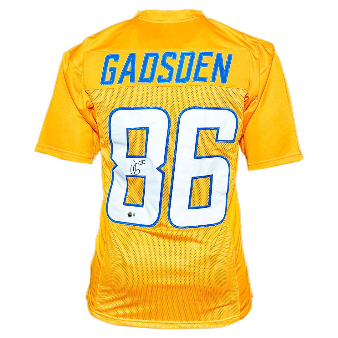 Oronde Gadsden Signed Los Angeles Yellow Football Jersey (Beckett)