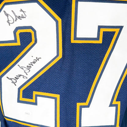 Gary Garrison Signed Ghost Inscription San Diego Navy Football Jersey (JSA)
