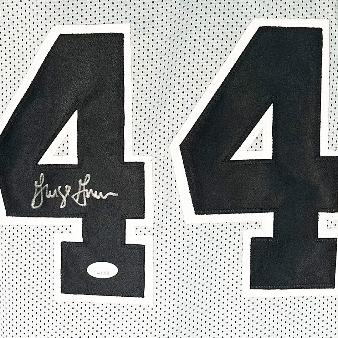 George Gervin Signed San Antonio Grey Basketball Jersey (JSA)