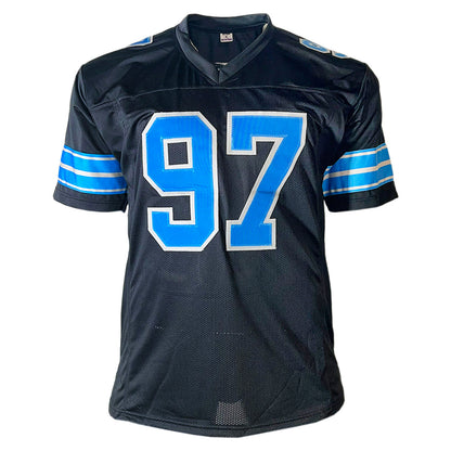Aidan Hutchinson Signed Detroit Black Football Jersey (Beckett)