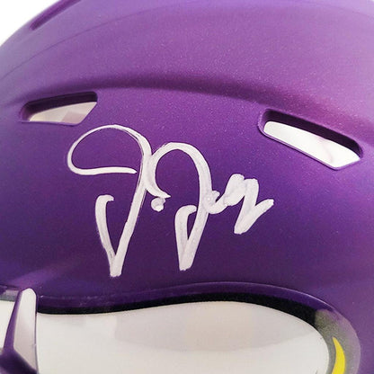 Justin Jefferson Signed Minnesota Vikings Speed Mini Football Helmet (Beckett)