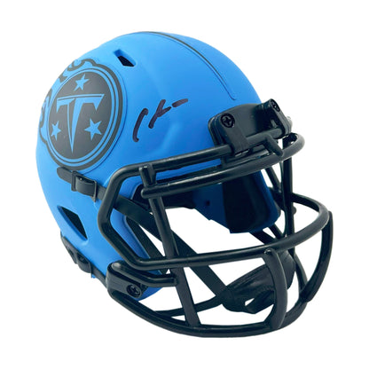 Chris Johnson Signed Tennessee Titans Rave Mini Football Helmet (Beckett)