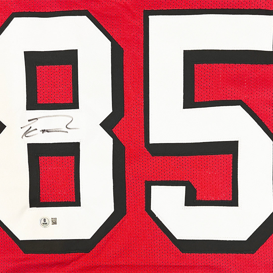 George Kittle Signed San Francisco Red Shadow Number Football Jersey (Beckett)