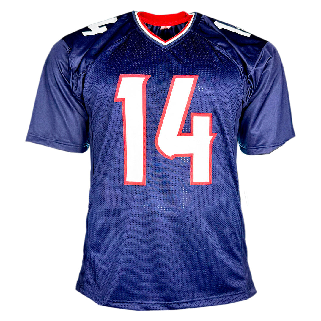 Kamari Lassiter Signed Houston Blue Rookie number Football Jersey (Beckett)
