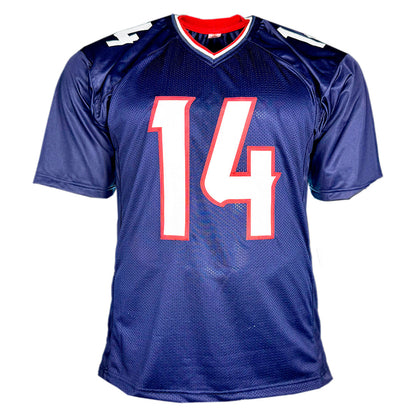 Kamari Lassiter Signed Houston Blue Rookie number Football Jersey (Beckett)
