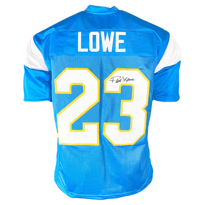 Paul Lowe Signed San Diego Light Blue Football Jersey (JSA)