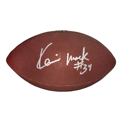 Kevin Mack Signed Wilson Official NFL Replica Football (JSA)