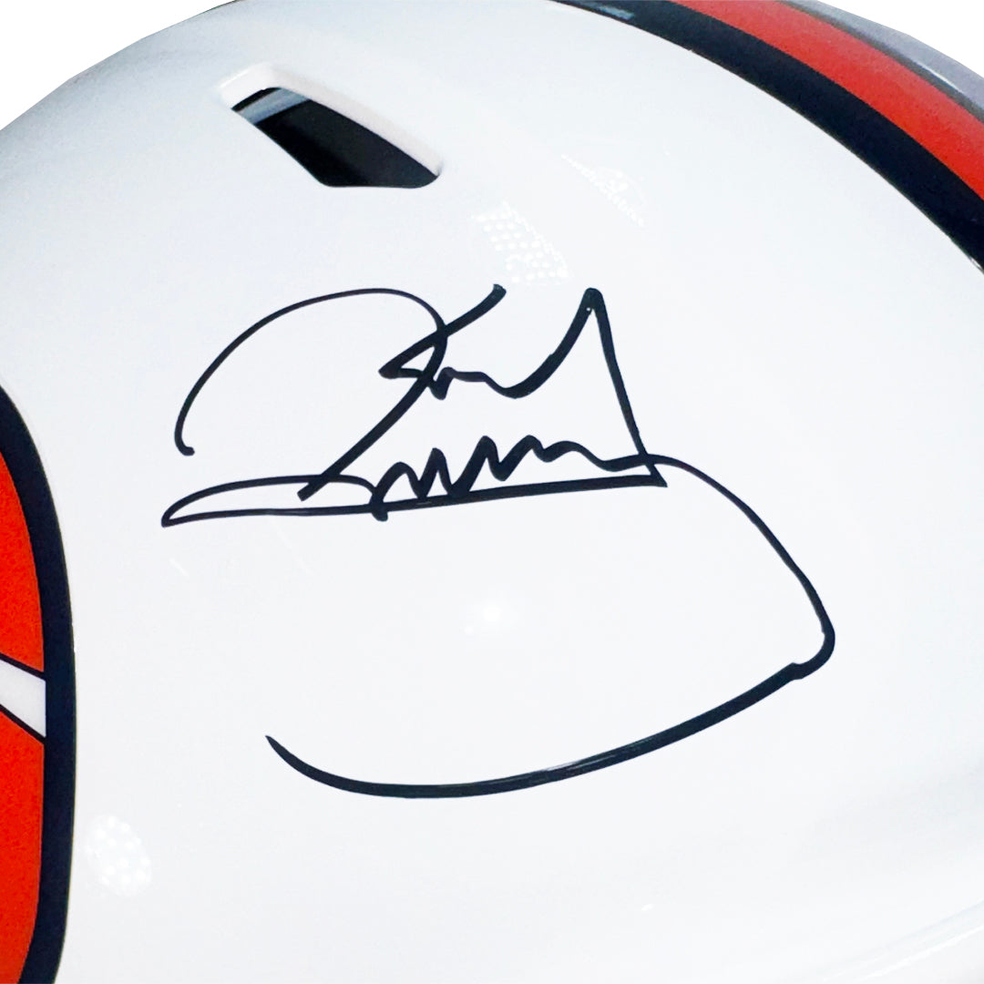 Karl Mecklenburg Signed Denver Broncos Alt 2023 Speed Full-Size Replica Football Helmet (JSA)