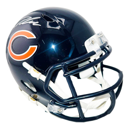 Kyle Monangai and D'Andre Swift Signed Chicago Bears Speed Mini Football Helmet (JSA)