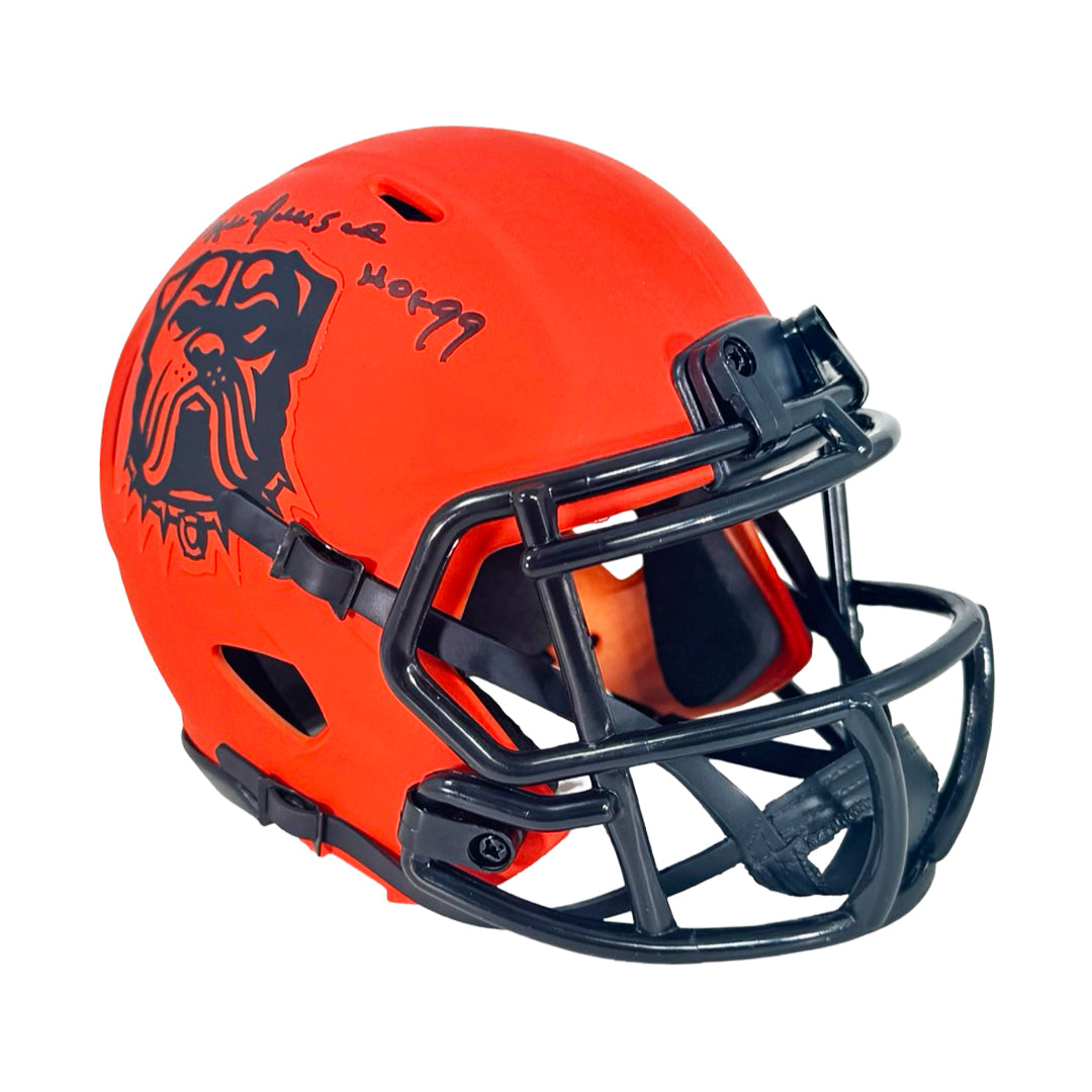 Ozzie Newsome Signed HOF 99 Inscription Cleveland Browns Rave Mini Football Helmet (JSA)