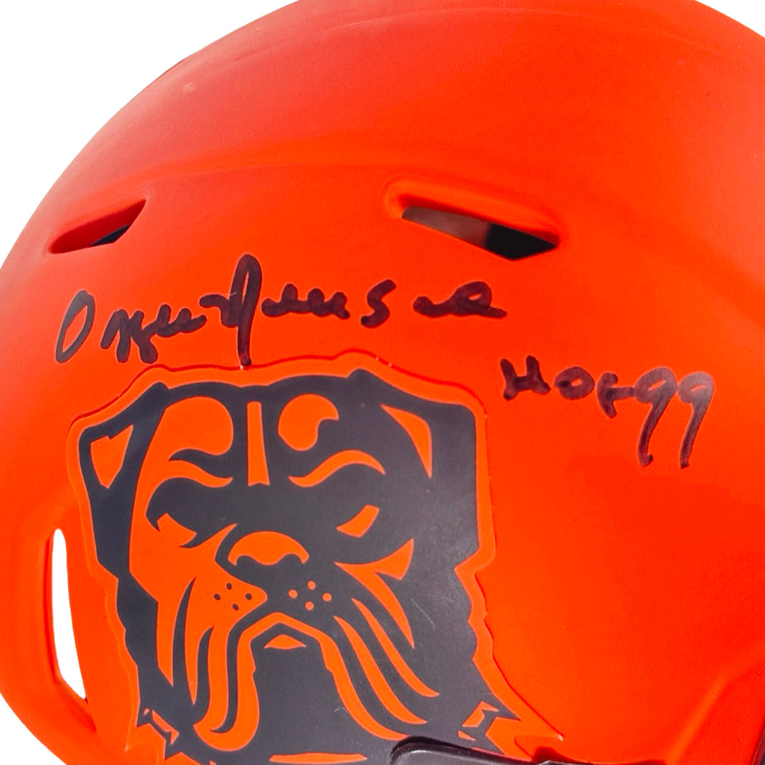 Ozzie Newsome Signed HOF 99 Inscription Cleveland Browns Rave Mini Football Helmet (JSA)
