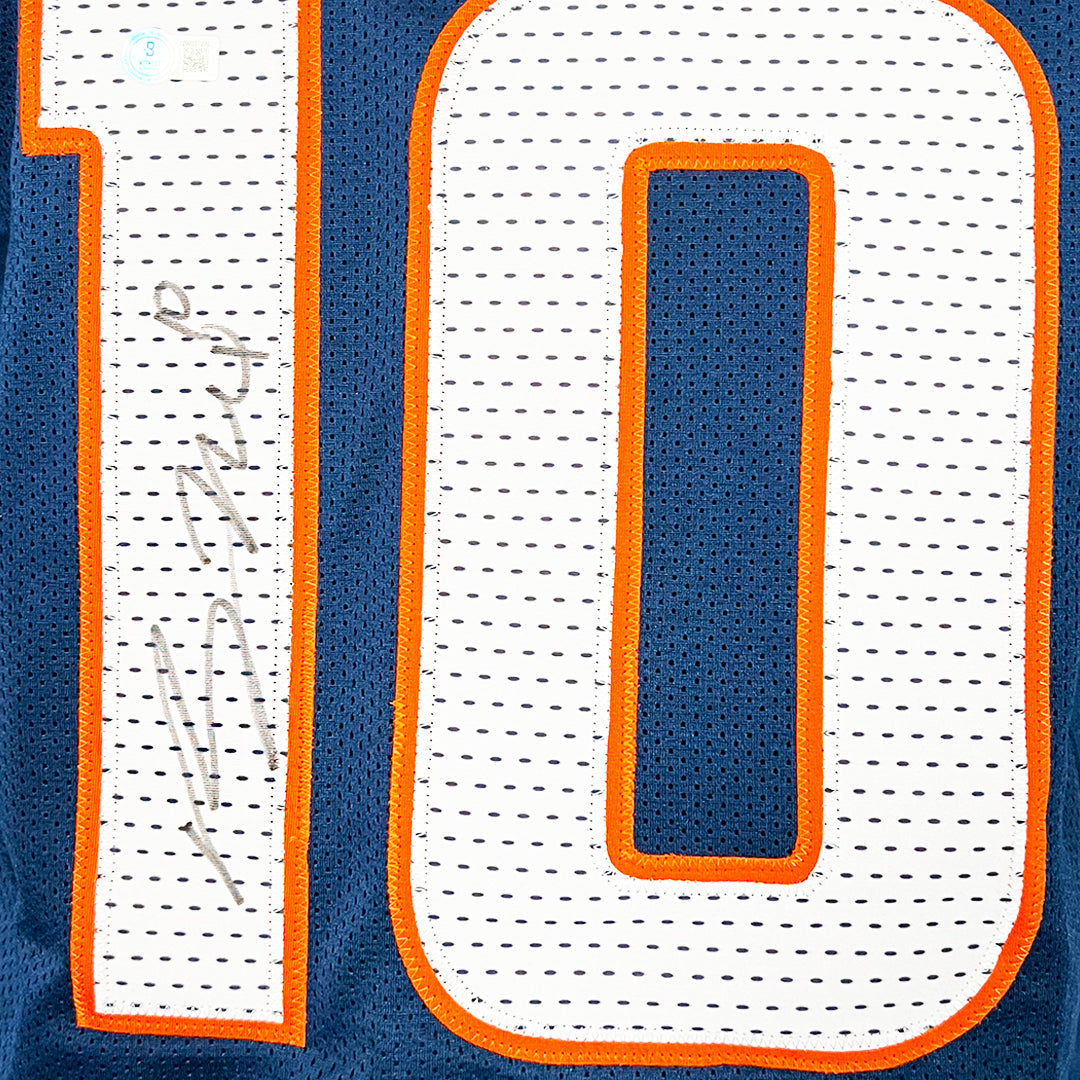 Bo Nix Signed Denver Alternate Navy Football Jersey (Beckett)