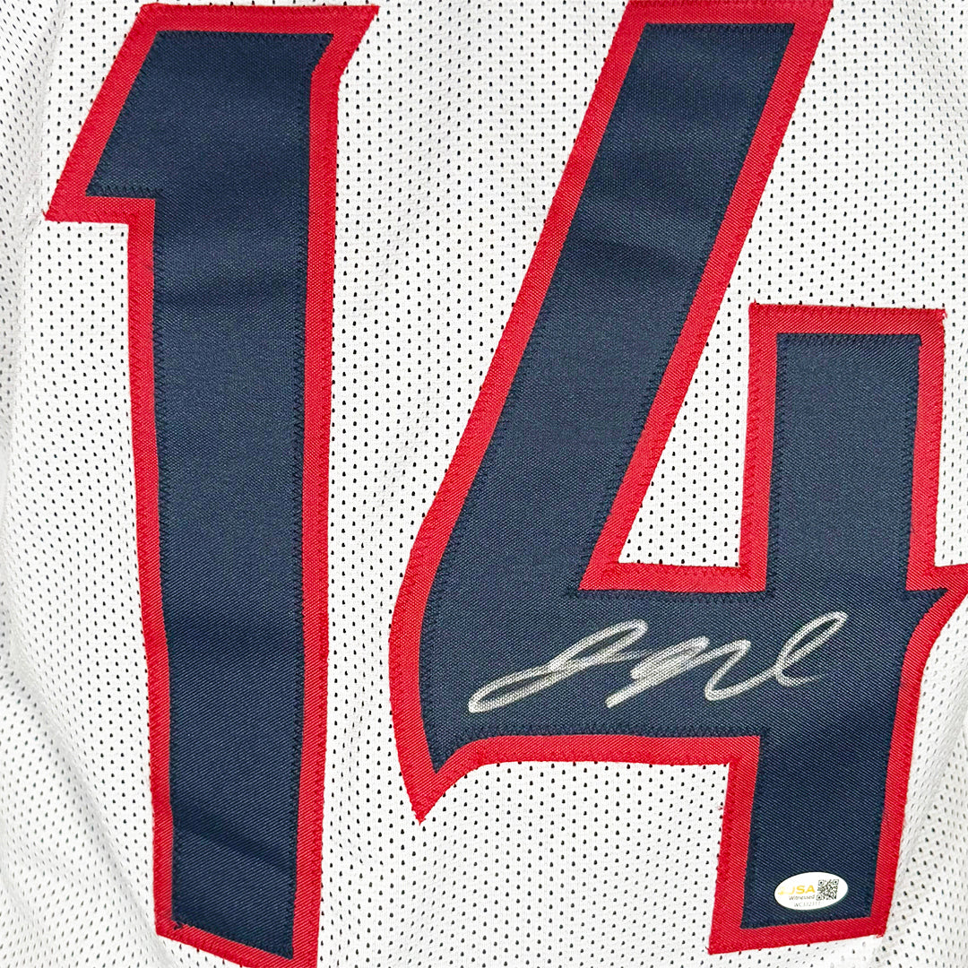 Jaylin Noel Signed Houston White Game Style Football Jersey (JSA)