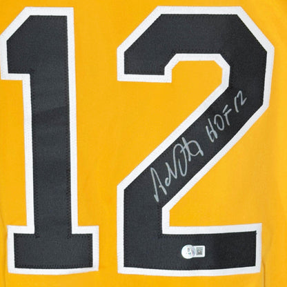 Adam Oates Signed Boston Yellow HOF 12 Hockey Jersey (Beckett)