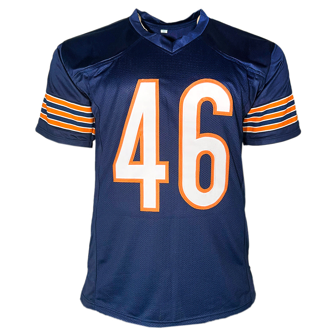 Doug Plank Signed 46 Defense Inscription Chicago Navy Football Jersey (JSA)