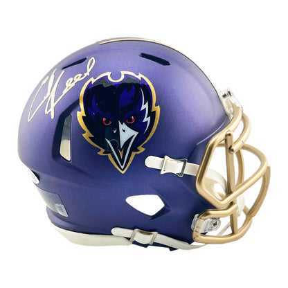 Ed Reed Signed Baltimore Ravens 2024 Speed Mini Football Helmet (JSA)