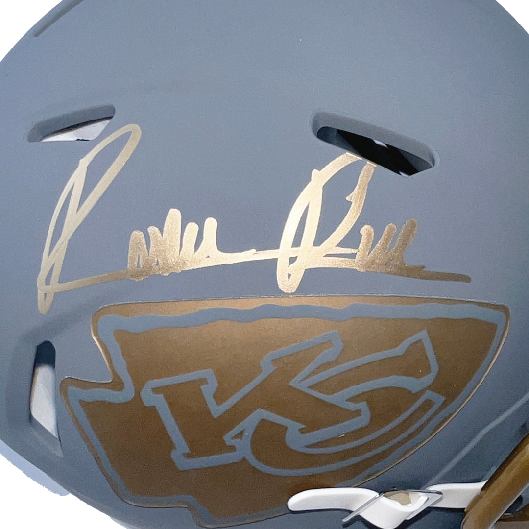 Rashee Rice Signed Kansas City Chiefs Slate Alternate Speed Mini Football Helmet (JSA)