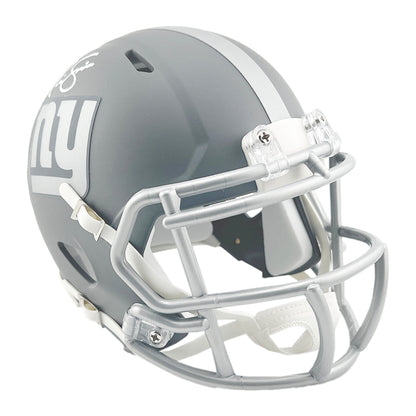Phil Simms Signed New York Giants Slate Alternate Speed Mini Football Helmet (JSA)