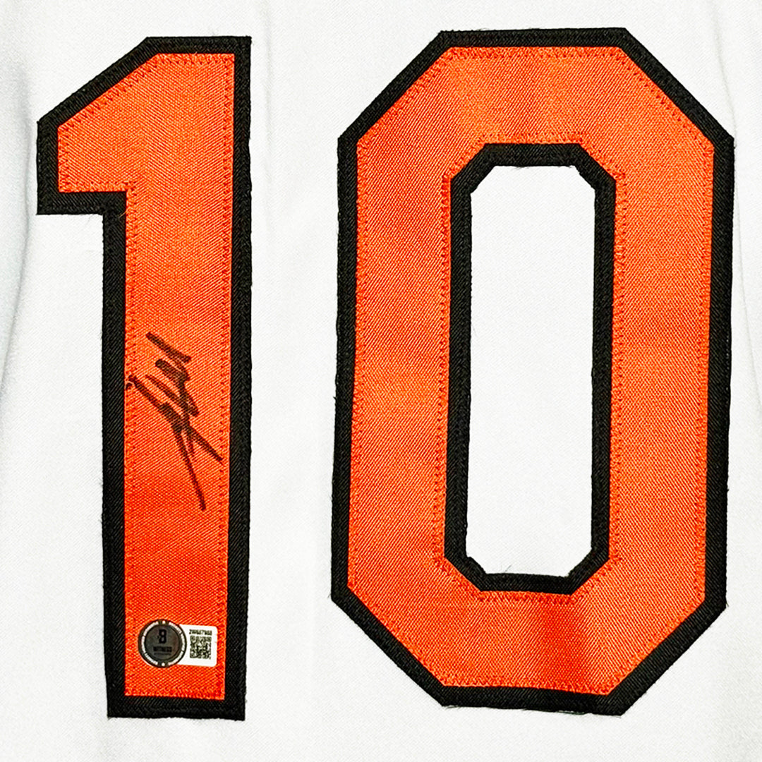 Miguel Tejada Signed Baltimore White Baseball Jersey (Beckett)