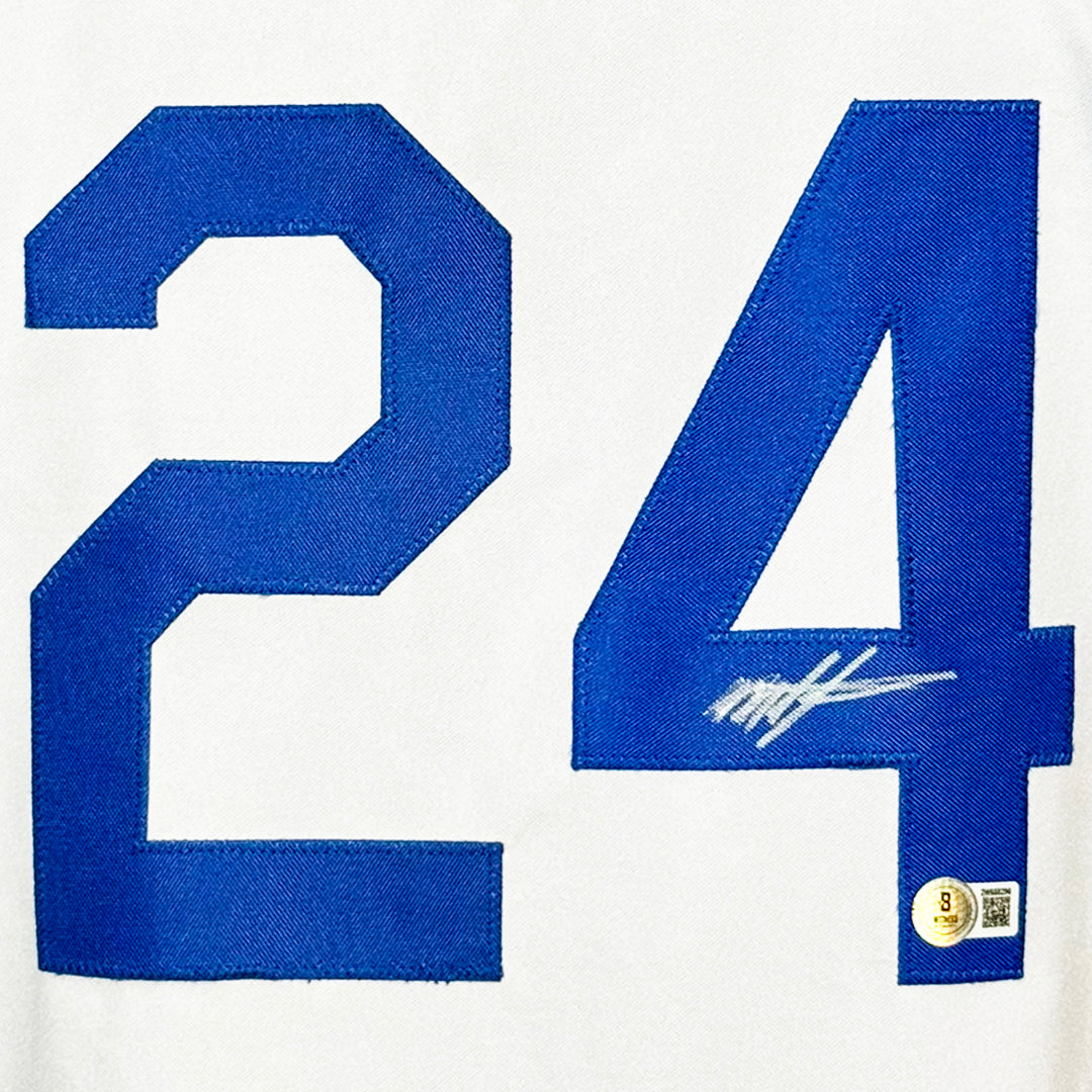 Miguel Tejada Signed Kansas City White Baseball Jersey (Beckett)