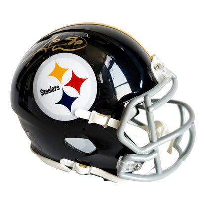 Hines Ward Signed Pittsburgh Steelers Throwback 63-76 Speed Mini Football Helmet (JSA)