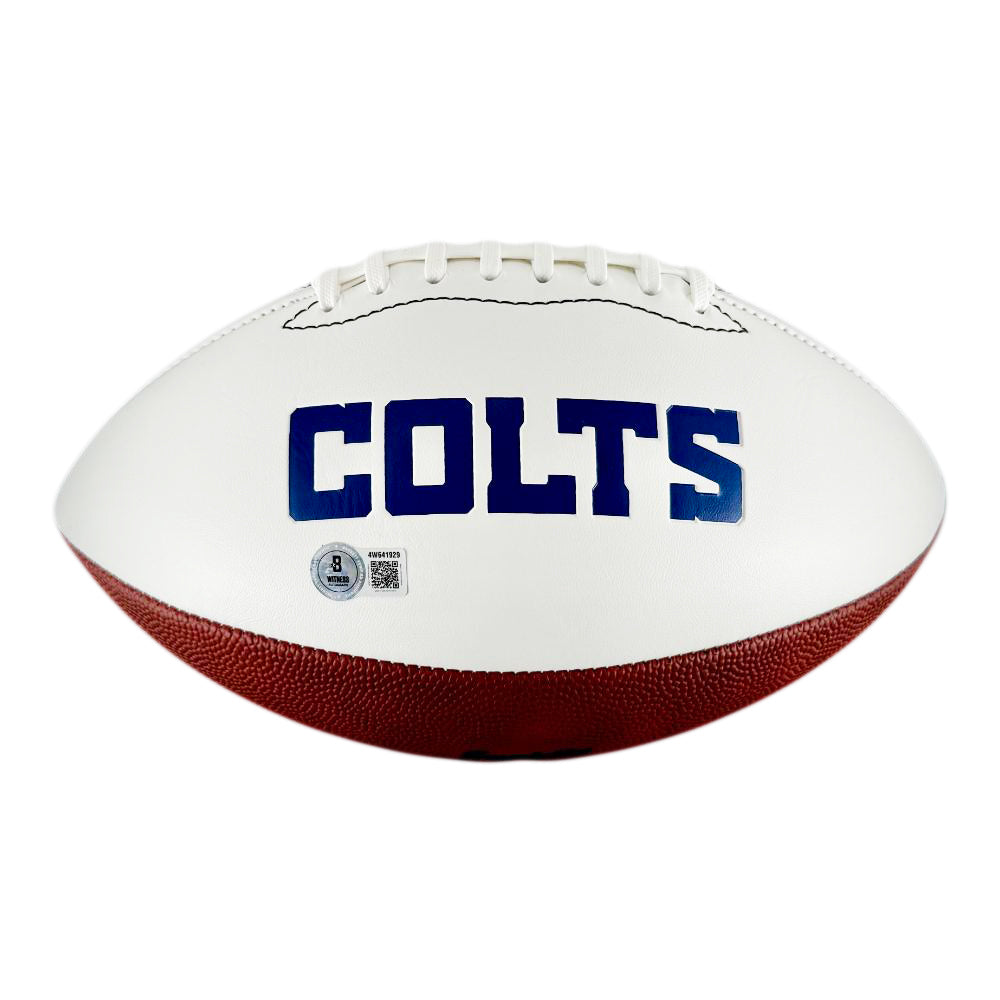 Reggie Wayne Signed Logo Panel Indianapolis Colts Official NFL Team Logo Football (Beckett)