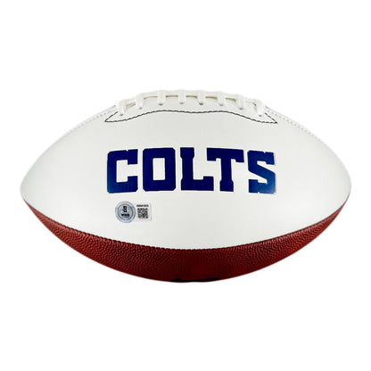 Reggie Wayne Signed Logo Panel Indianapolis Colts Official NFL Team Logo Football (Beckett)