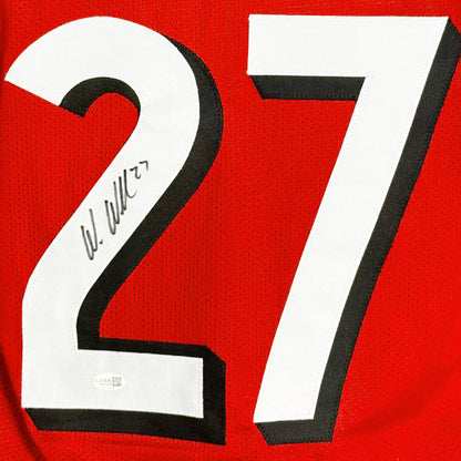 Wes Welker Signed Texas Tech College Red Football Jersey (JSA)