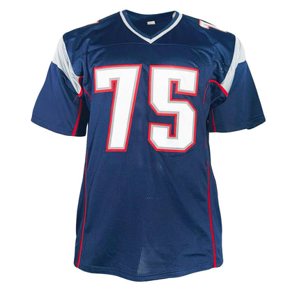 Vince Wilfork Signed New England Navy Football Jersey (Beckett)