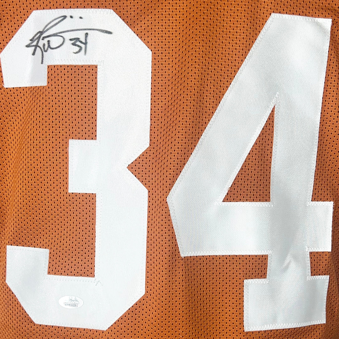 Ricky Williams Signed Signed on #3 Texas College Orange Football Jersey (JSA)